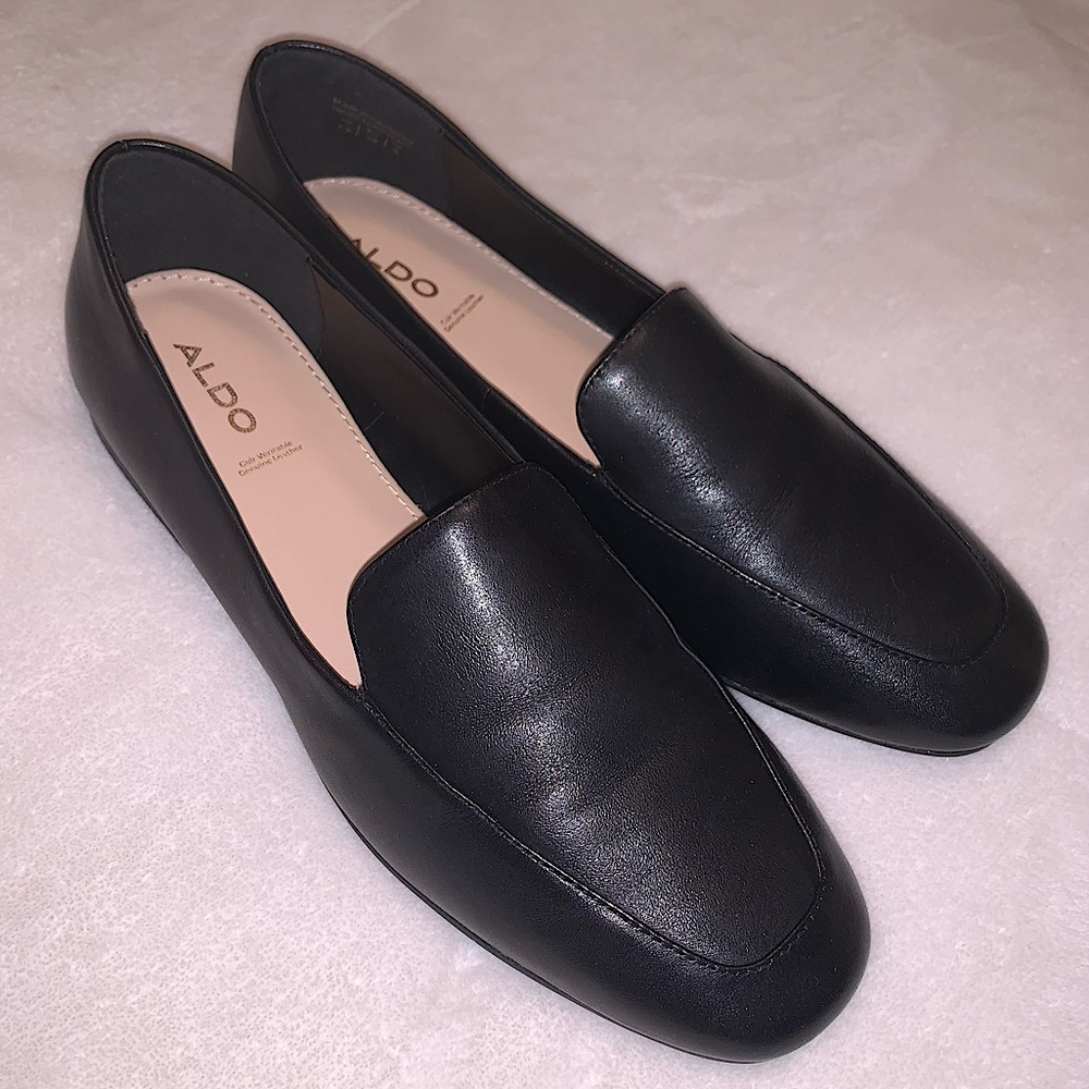 Aldo Joelle Leather Square Toe Loafers